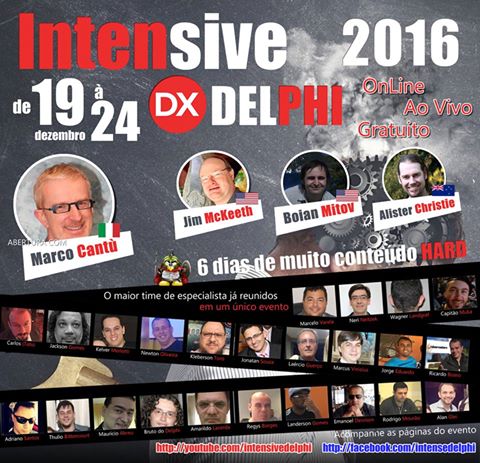 Cast de Palestrantes - Intensive Delphi 2016