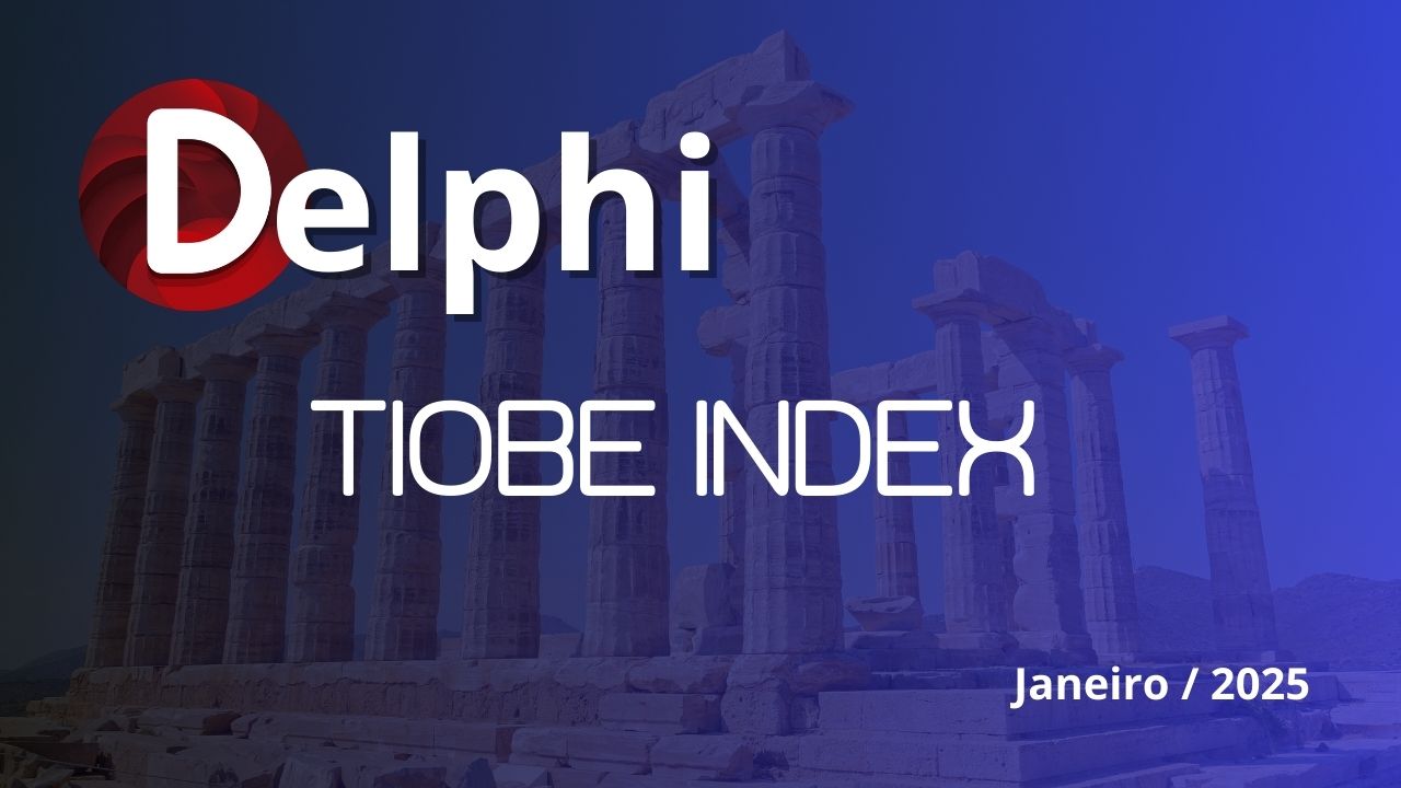 TIOBE Index 2025, Delphi ganha 2 posições.